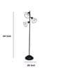 Black Iron Base Foldable Floor Lamps White Glass Shade