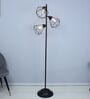 Black Iron Base Foldable Floor Lamps White Glass Shade