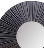 Plastic Round Wall Mirror in Black colour