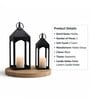 Black Iron Hanging Lanterns Set Of 2