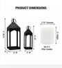 Black Iron Hanging Lanterns Set Of 2