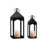 Black Iron Hanging Lanterns Set Of 2