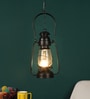 Veze Black Iron and Glass Hanging Light