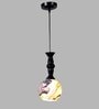 Inky Black Iron Hanging Light