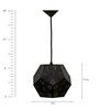 Black and Gold Metal Polyhedron Hanging Light