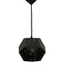 Black and Gold Metal Polyhedron Hanging Light