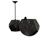 Black and Gold Metal Polyhedron Hanging Light