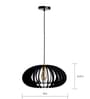 Malan Black Wooden Hanging Light