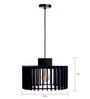 Magalie Black Wooden Hanging Light