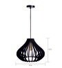 Frappe Black Wooden Hanging Light