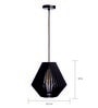 Fondi Black Wooden Hanging Light