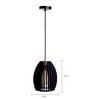 Biped Black Wooden Hanging Light
