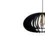 Malan Black Wooden Hanging Light