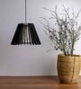 Daffodil Black Wooden Hanging Light