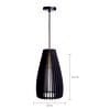 Noel Black Wooden Hanging Light