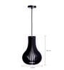 Demarius Black Wooden Hanging Light