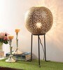 Zana Black Metal Shade Table Lamp with Black Base