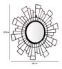 Black Iron Contemporary Decorative Mirror