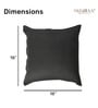Black Solid Jute 18 x 18 Inches Cushion Covers (Set of 4)