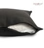 Black Solid Jute 18 x 18 Inches Cushion Covers (Set of 4)