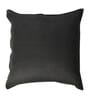 Black Solid Jute 18 x 18 Inches Cushion Covers (Set of 4)