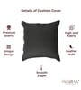 Black Solid Jute 20 x 20 Inches Cushion Covers (Set of 3)