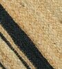 Black Striped Jute 5 ft x 7 ft Hand Woven Carpet