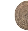 Black Geometric Jute 3 ft x 3 ft Hand Woven Round Carpet