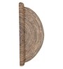 Black Geometric Jute 3 ft x 3 ft Hand Woven Round Carpet