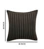 Black Jute Stripes 18x18 inches  Large Cushion Covers  (2Pcs)