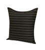 Black Jute Stripes 18x18 inches  Large Cushion Covers  (2Pcs)