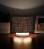 Black Jute Table Lamp with White wood base -36