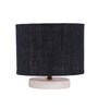 Black Jute Table Lamp with White wood base -36
