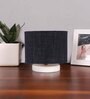 Black Jute Table Lamp with White wood base -36