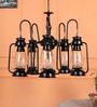 Gaze Black Glass Shaded Chandelier