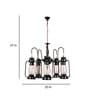 Gaze Black Glass Shaded Chandelier