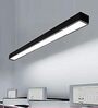 Black Linear 42W LED Ceiling Light Office & Gym Lighting 3 Color Modes