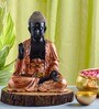 Black Lord Buddha Statue In Blessing Posture Figurine