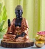 Black Lord Buddha Statue In Blessing Posture Figurine