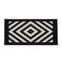 Black Geometric Microfiber 24X16 Inches Anti-Skid Door Mat