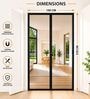 Black Magnetic 7 Feet Mosquito Screen Door Net Curtain