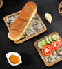 Black Mango wood 9 Inch Square Appetizer Platters