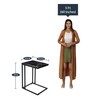 Digital Metal C-Shape End Table in Black Colour