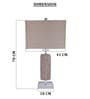 Black Marble Marbled Rectangular Table Lamp