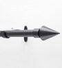 Black Matte 36 Inch expandable to 66 Inch Iron Curtain Rod with Bracket