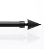 Black Matte 36 Inch expandable to 66 Inch Iron Curtain Rod with Bracket