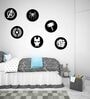 Black Mdf Wall Art (Set Of 6)
