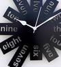 Black MDF Stamp Modern Wall Clock