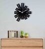Black MDF Stamp Modern Wall Clock