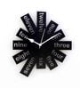 Black MDF Stamp Modern Wall Clock